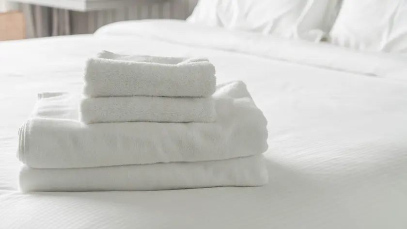 Toalha na cama
