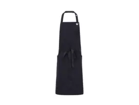 Black Comptoir apron with eyelets